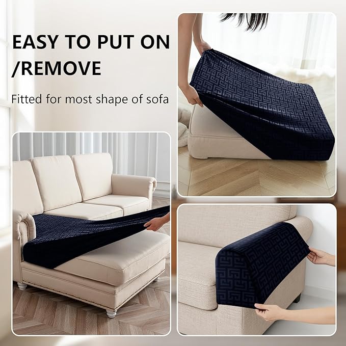 UNBBRRL 10 Pieces Stretch Sofa Cushion Covers