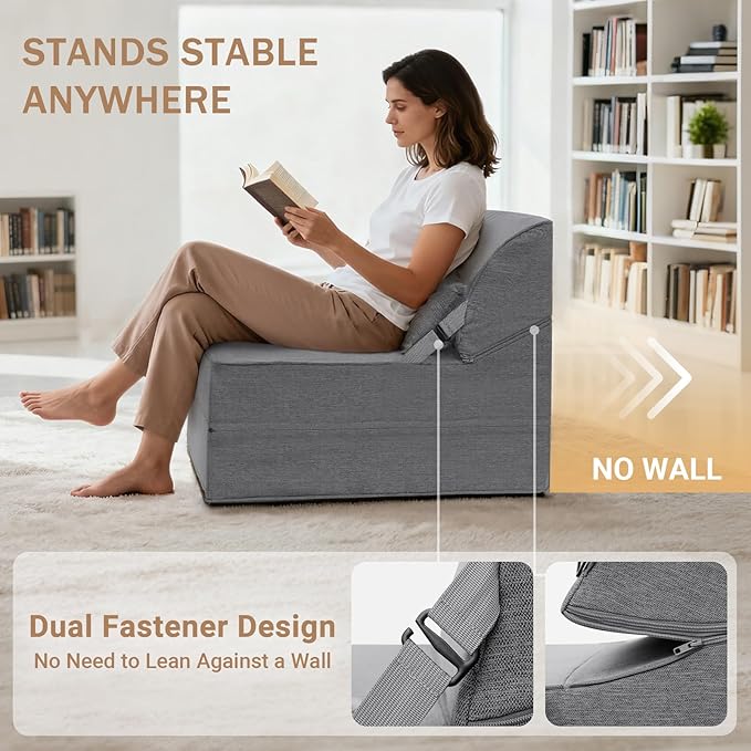 BeBen Folding Sofa Bed Chair, Convertible Sleeper Chair Futon Couch, Foldable