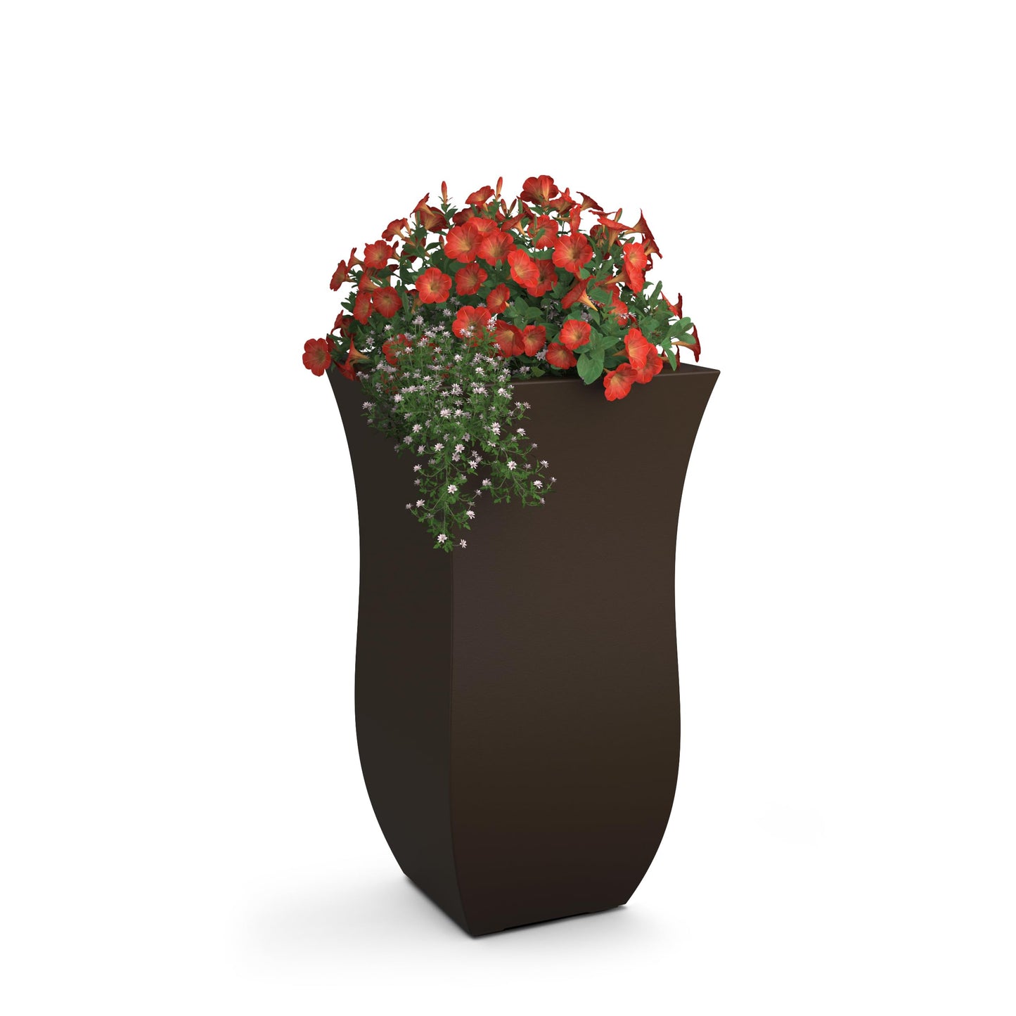 Mayne Valencia 30-Inch Tall Planter – Weather-Resistant Planter for Flowers – Durable Indoor/Outdoor Design for Patio, Porch, or Entryway