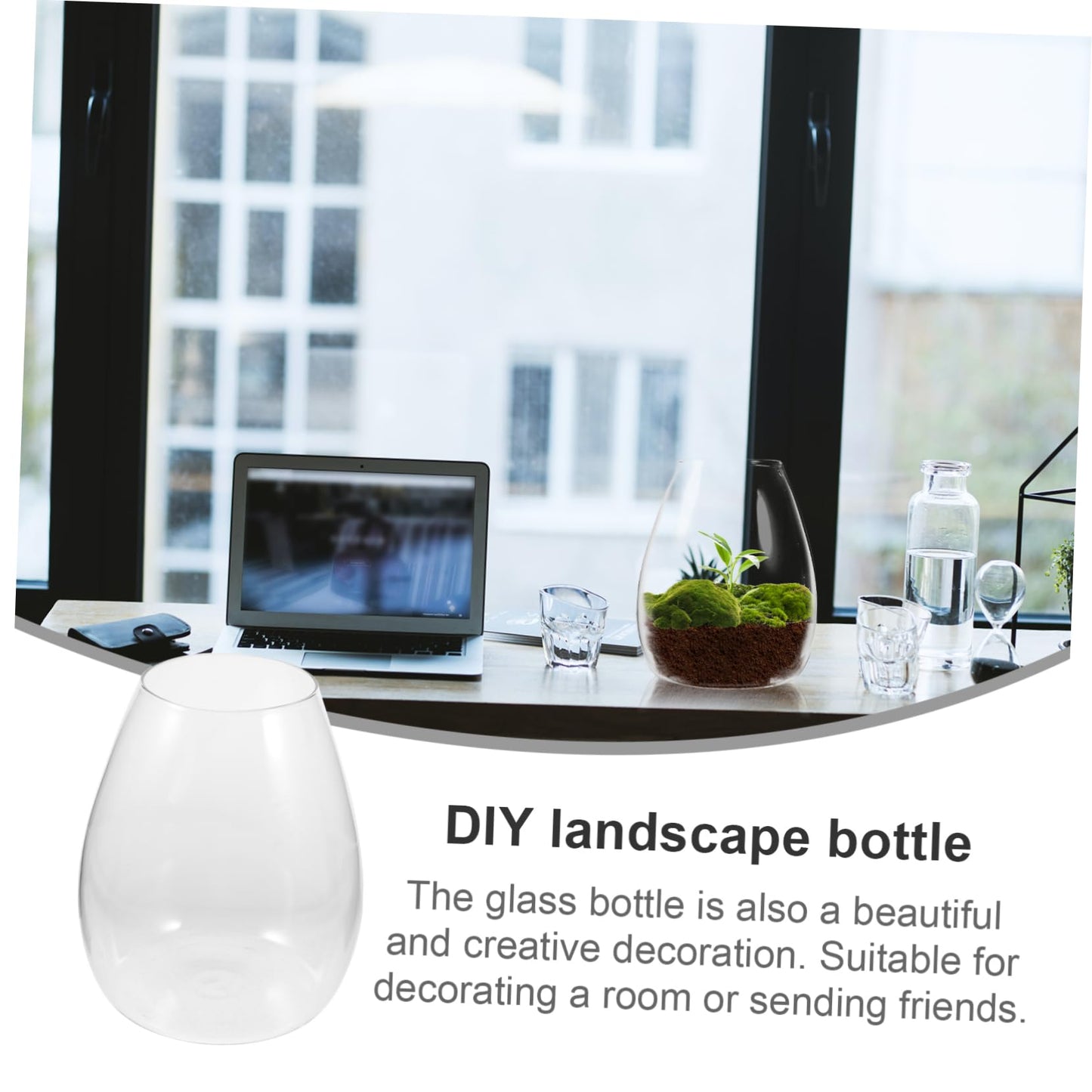 SOLUSTRE Glass Planter Bottle Micro Landscape DIY Bottle Plant Holder for Terrarium Propagation Vase Plant Terrarium