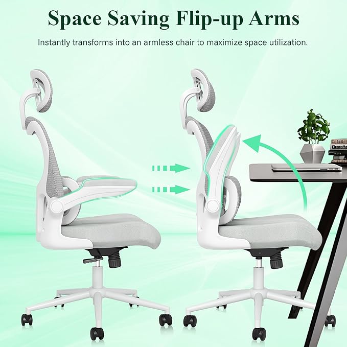 SUNNOW Ergonomic Office Chair, Comfy Mesh Desk Chair, High Back Computer Gaming