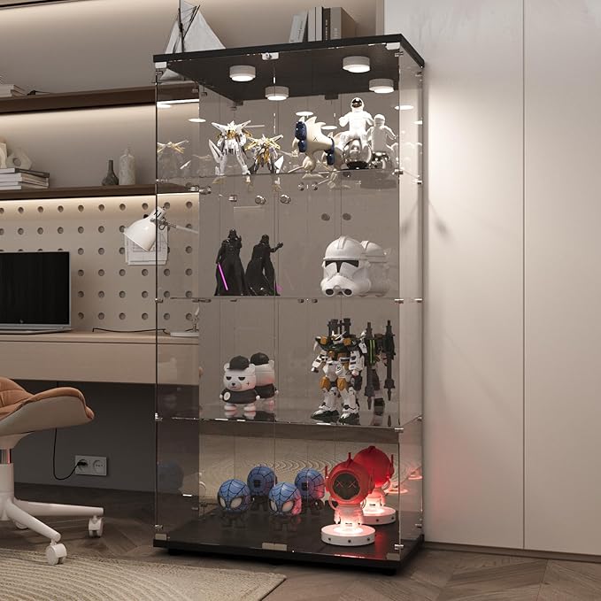 LFT HUIMEI2Y Glass Display Cabinet 4-Shelf