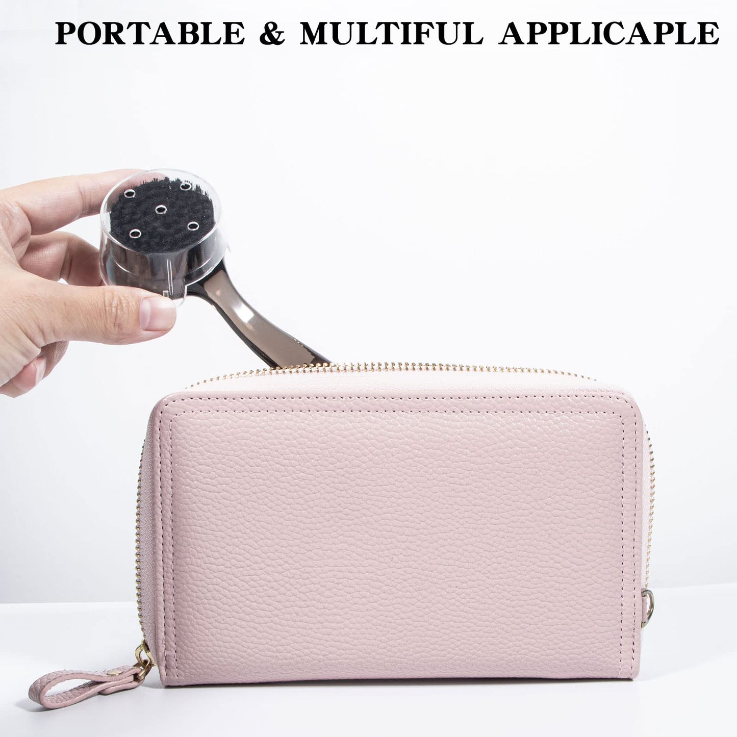 2 Pcs Large Facial Cleansing Brush, Face Brush Cleanser, Upgraded Soft Exfoliating Face Wash Brush Face Scrubber for Skincare, Black Charcoal Bristles Glitter Handle