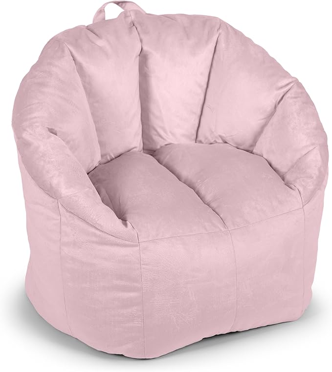 Big Joe Milano Plush Desert Rose Beanbag Chair