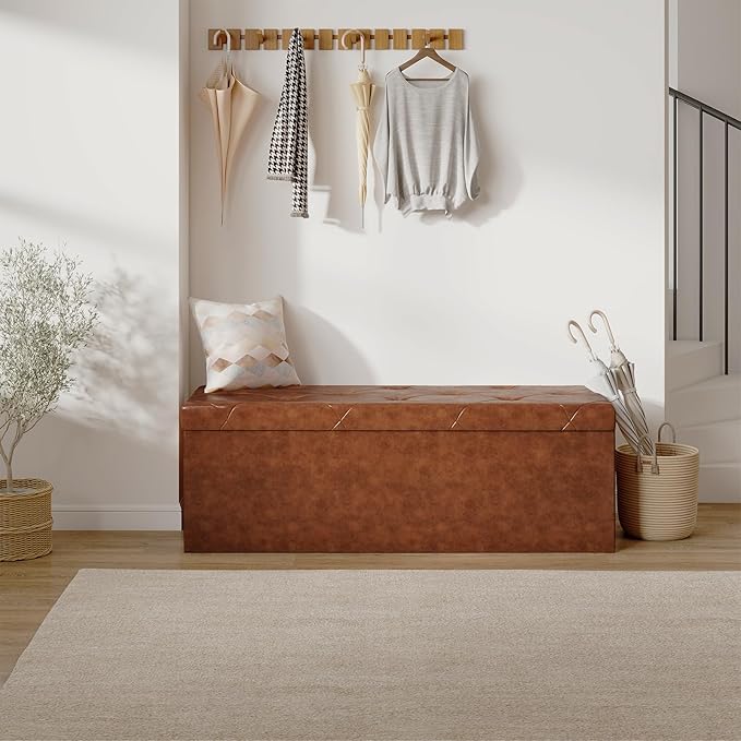 Sweetcrispy 43 Inches Folding Ottoman