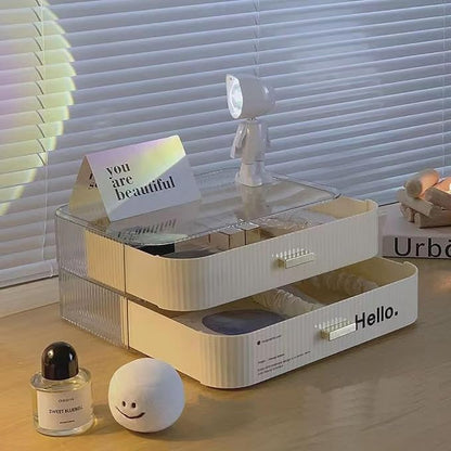 Stackable Makeup Organizer Drawers, Bathroom Vanity Organizers and Storage, Ideal for Desk and Dresser Countertops, Great for Cosmetics, Skincare, Lipsticks, Nail Care, Cream