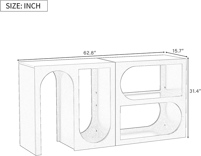 Bookshelf, Modular Storage Shelves Entryway Console Table Organizer