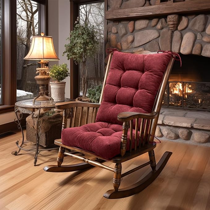 Lokex Rocking Chair Cushion Only, Tufted Non-Slip Comfortable Rocking Chair