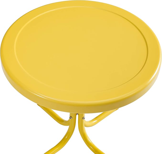 Crosley Furniture Griffith Weather Resistant Retro Metal Outdoor Side Table