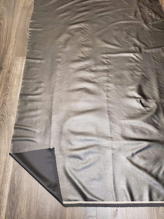 NAT Leathers™ | Black Stretch Super Soft Faux Vegan Leather PU | by the Yard