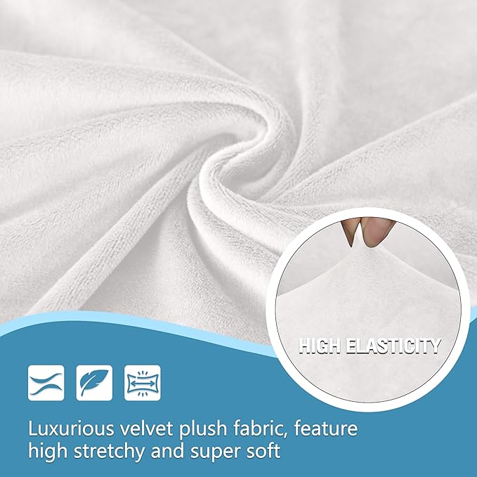 HDCAXKJ Corner Sectional Couch Covers Velvet Stretch L Shape Sofa Cover Soft