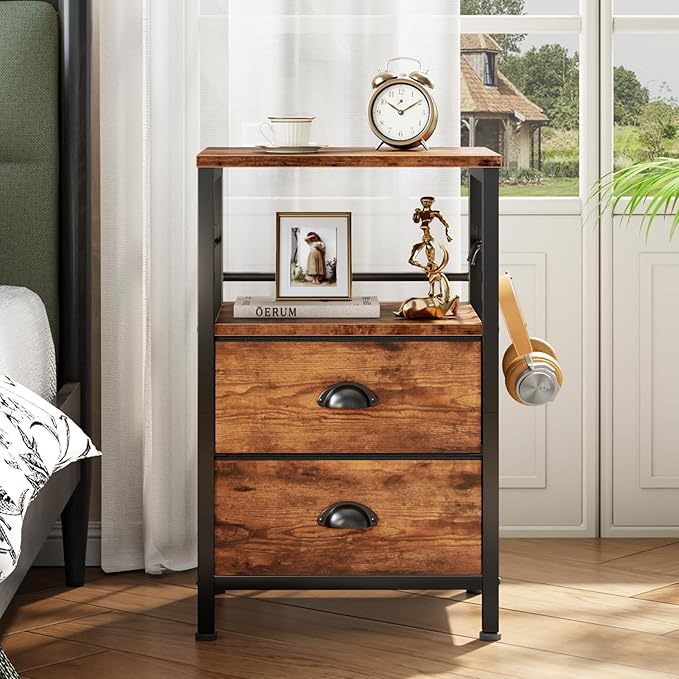 Furologee Night Stand Set of 2, Nightstand
