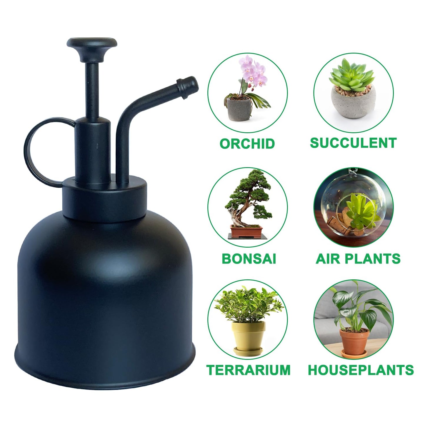 Lianshi Stainless Steel Plant Sprayer, Small Watering Can, Modern Gardening Tool for Indoor Potted Plants