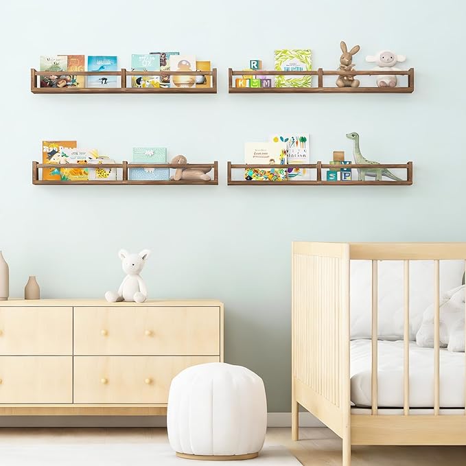 Fixwal Nursery Book Shelves, 32 Inch Floating Bookshelves