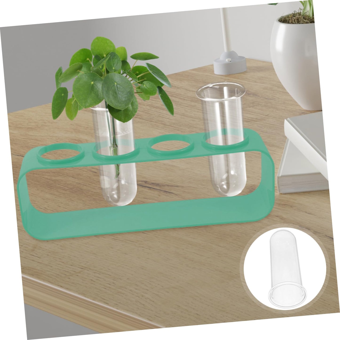 BESPORTBLE 4Pcs Transparent Glass Hydroponic Test Tube Planters for Indoor Plants Hanging Vases for Home Decor Space Saving Desktop Terrarium for Propagating Flowers