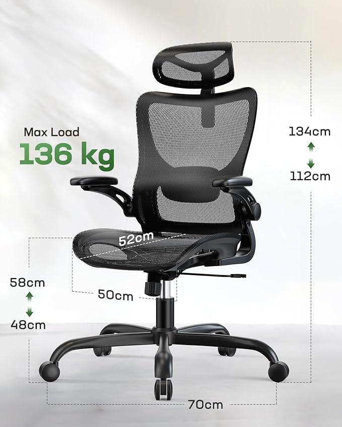 Marsail Ergonomic Mesh Office Chair High Back Home Office Desk Chair