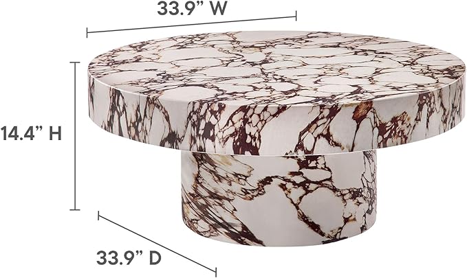 Modway Alora Round Concrete Coffee Table