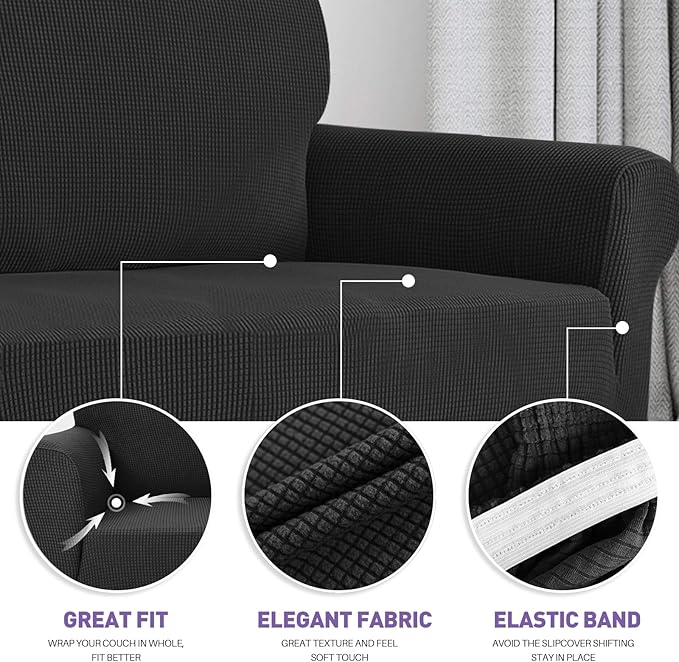ZNSAYOTX Super Stretch Couch Cover Universal Sofa Covers