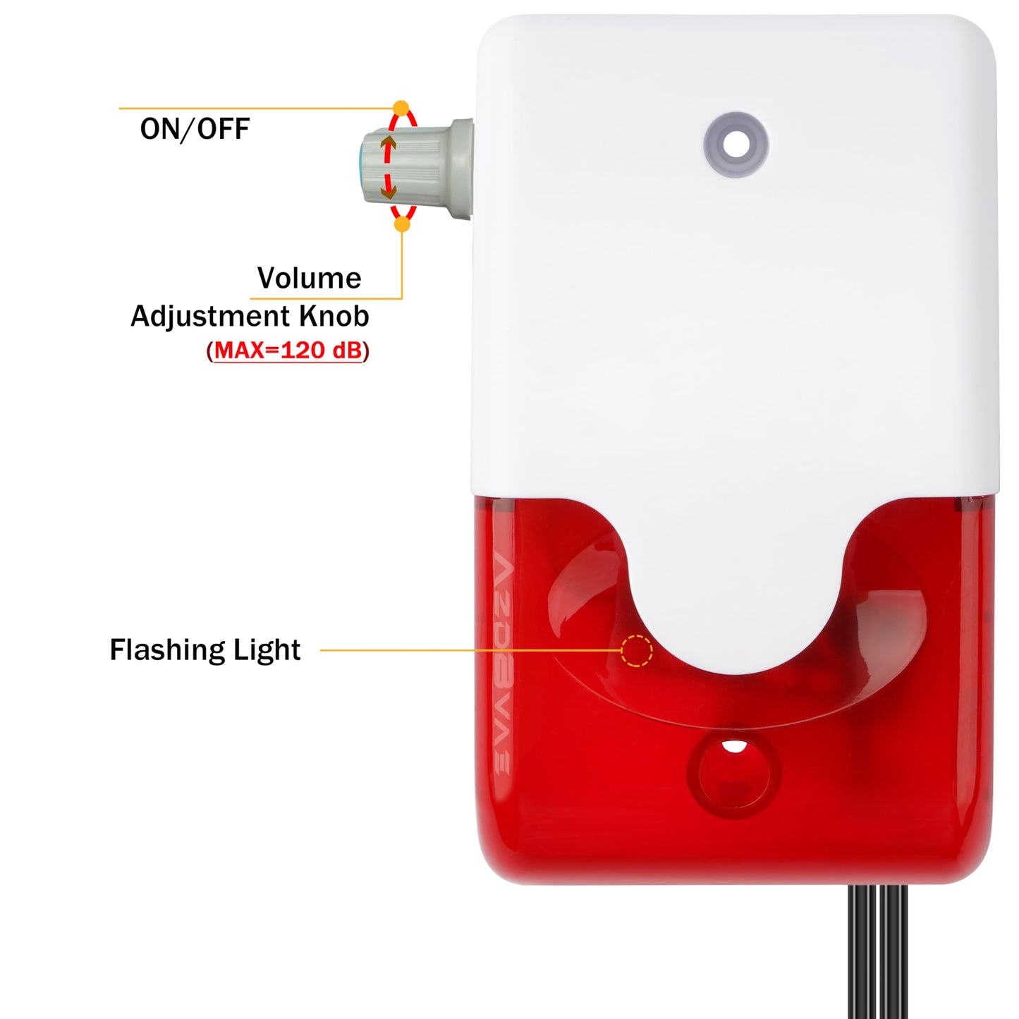 High / Low Water Level Alarm Sensor Detector Not - Overflow, Water Alarm for Sump Pump w/ 120 dB Strobe Siren, Water Leak Sensor,16.4ft Cord, Suitable for Water Tank Aquarium Swimming Pool Basement