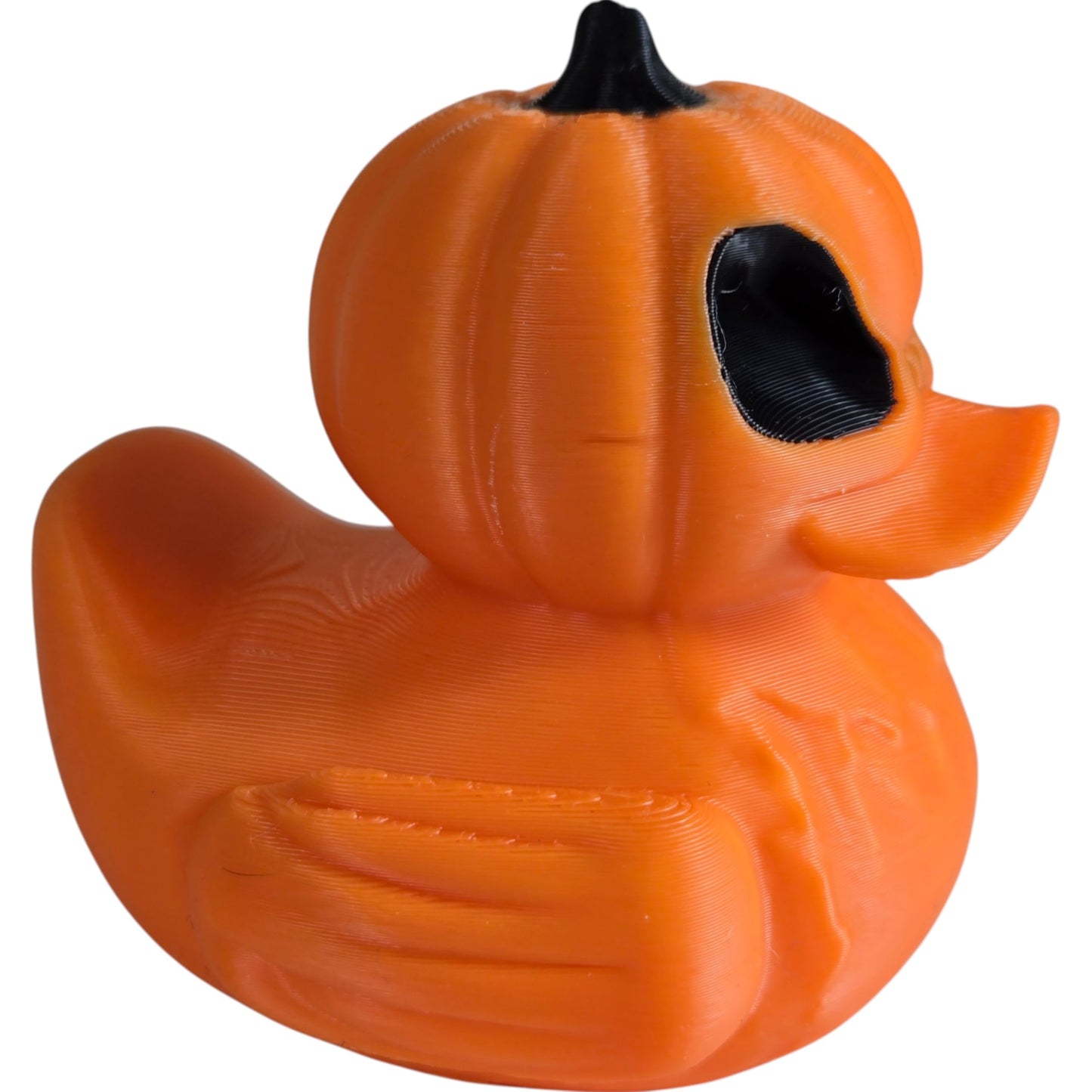 Jack-O'-Lantern Duck Collectible Figurine - Striking Pumpkin Design for Halloween Desk Decor and Gift Display - 3D Printed in Canada