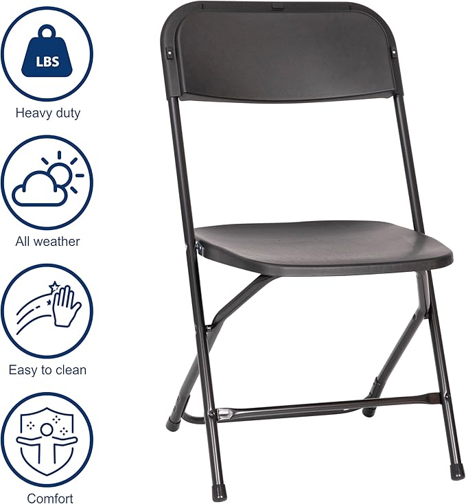 Flash Furniture Hercules Series Big & Tall Stackable Plastic Folding Chairs