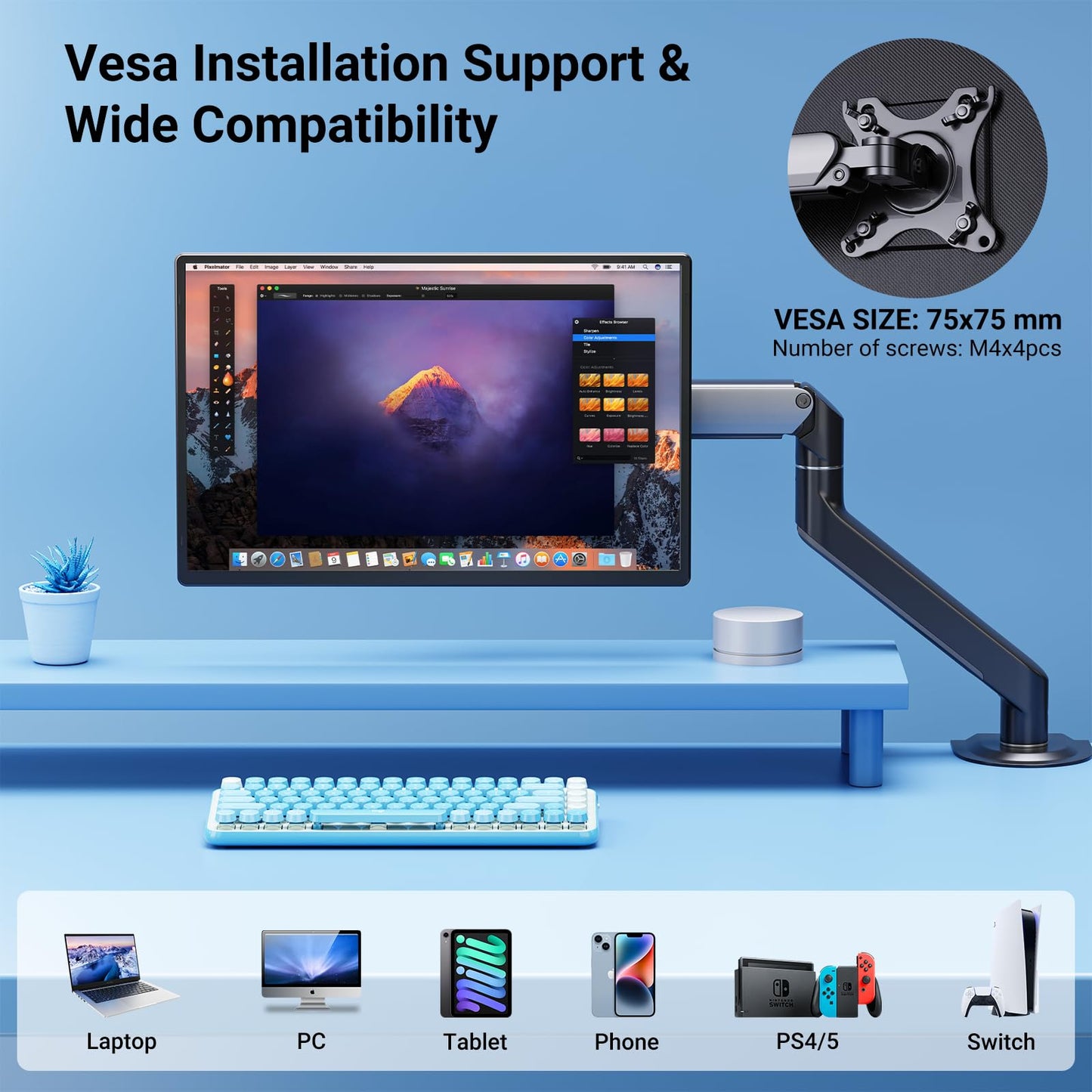 Ygretyrjh 16.1" Laptop Screen Extender, 1200P FHD Portable Monitor for Laptop, 360° Rotating, Plug & Play, Detachable Stand, Height Adjustable, Seamless Frame, Travel Monitor for Mac/OS/Win/Chrome/Dex