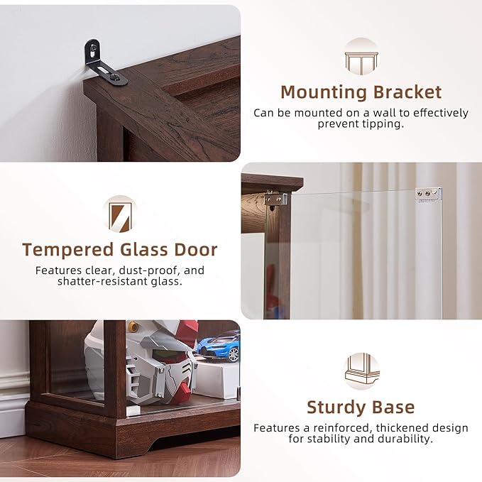 LELELINKY Farmhouse Display Cabinet