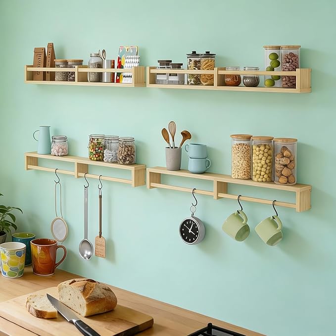 Fixwal Nursery Book Shelves, 32 Inch Floating Bookshelves