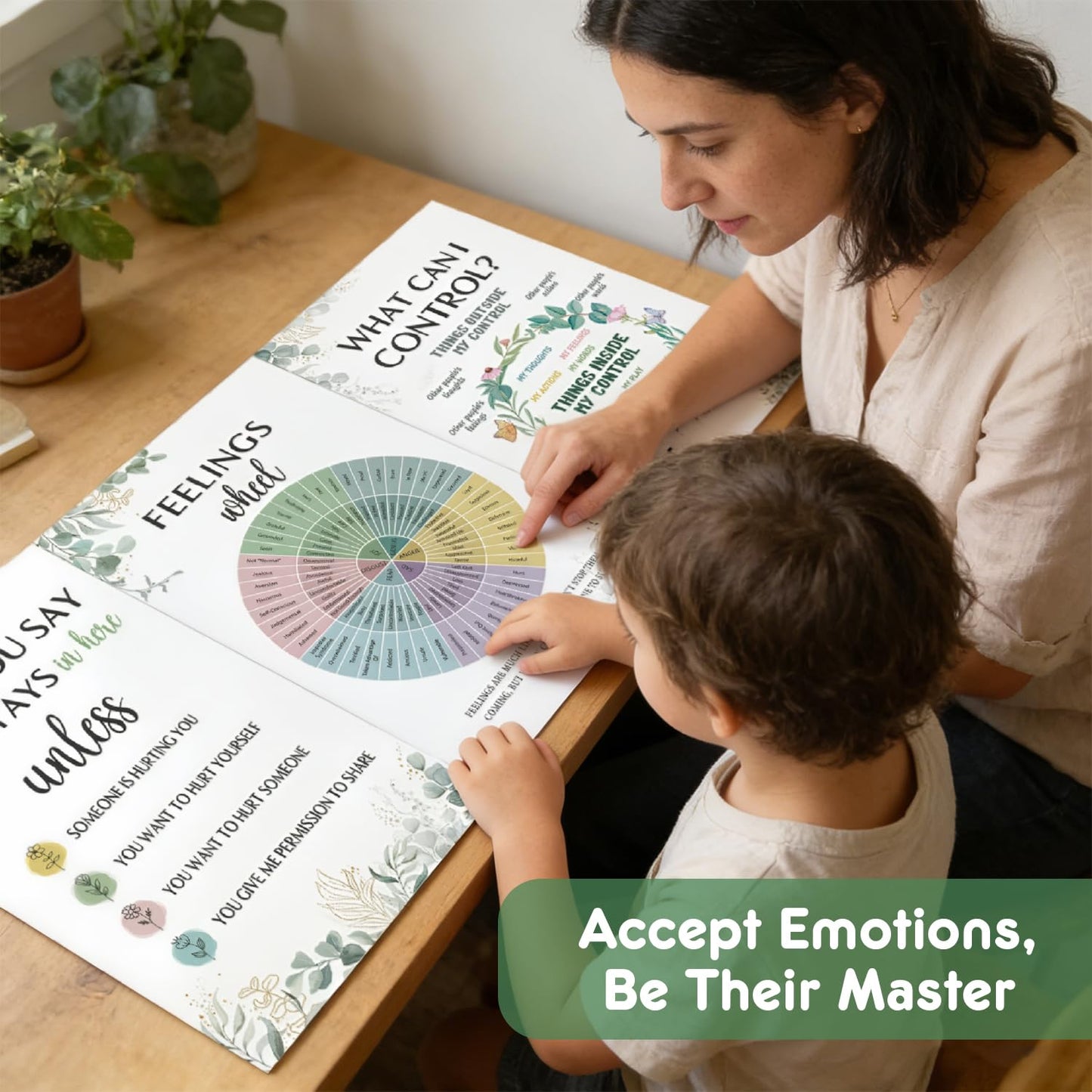 SEOIFUNG 12 Pcs Mental Health Growth Mindset Change Posters Set (11x17") - Safe Space Feelings Wheel Coping Skill Poster for Therapy Counseling Office School Home Wall Decor Counselor Therapist Gifts