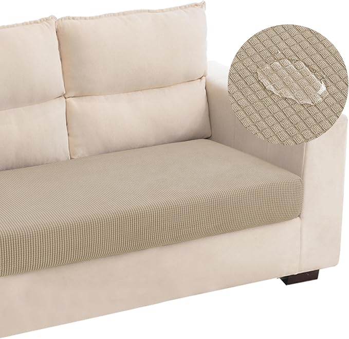 Water Repellent Couch Cushion Cover Loveseat Cover, Stretch Sectional Sofa Seat