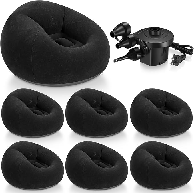 Realspring 6 9 12 Pcs Inflatable Bean Bag Chairs