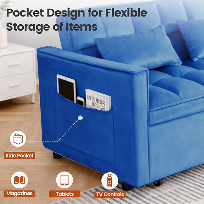 Convertible Sleeper Sofa Bed, Loveseat Sleeper Sofa