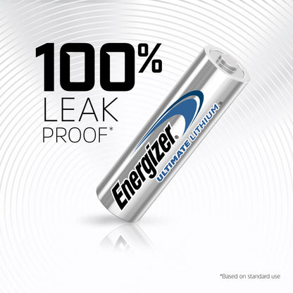 Energizer Ultimate Lithium AA Batteries (8 Pack), 1.5V Lithium Double A Batteries
