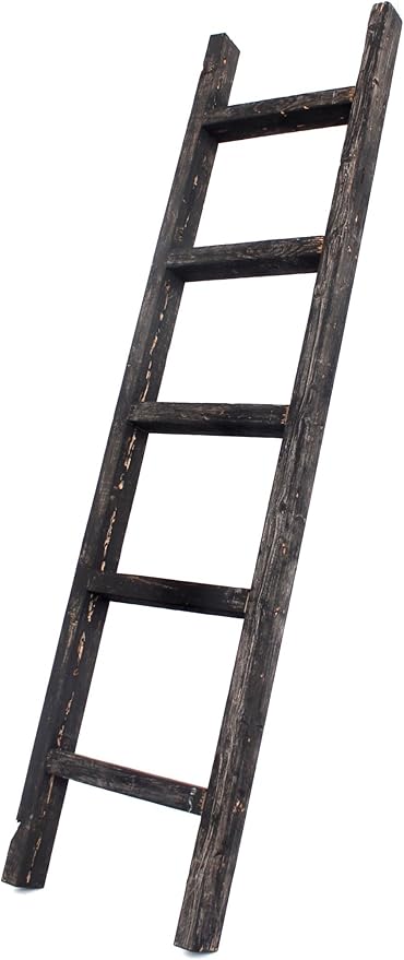 BARNWOODUSA Rustic Decorative Ladder