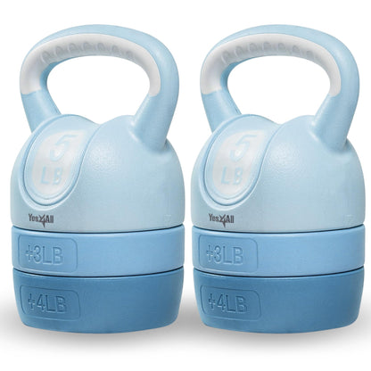 Yes4All Kettlebell Sets - Adjustable Kettlebell Set for Strength Training - Kettlebells Adjustable Weight for Versatile Workouts