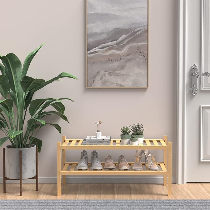 ROMGUAR CRAFT (Thick Bamboo Shoe Rack