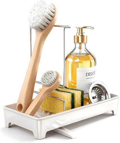 Minimalist Sink Caddy, Rustproof Sponge Holder