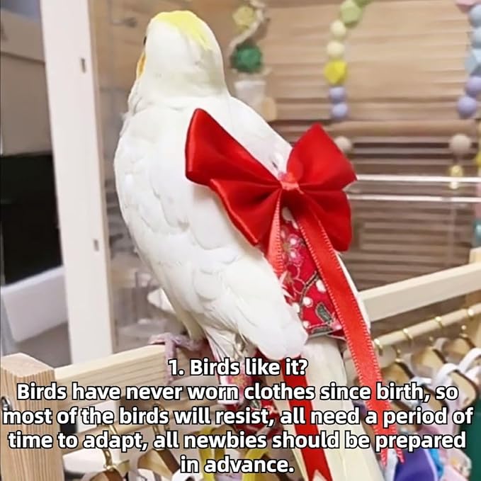 Bird Diaper Parrot Washable Diapers, Parrot Flight Suit, Reusable Nappies for Parakeet Cockatiel Mini Macaw Budgie Conure Lovebird (Black,Sulphur-Crested Cockatoo)