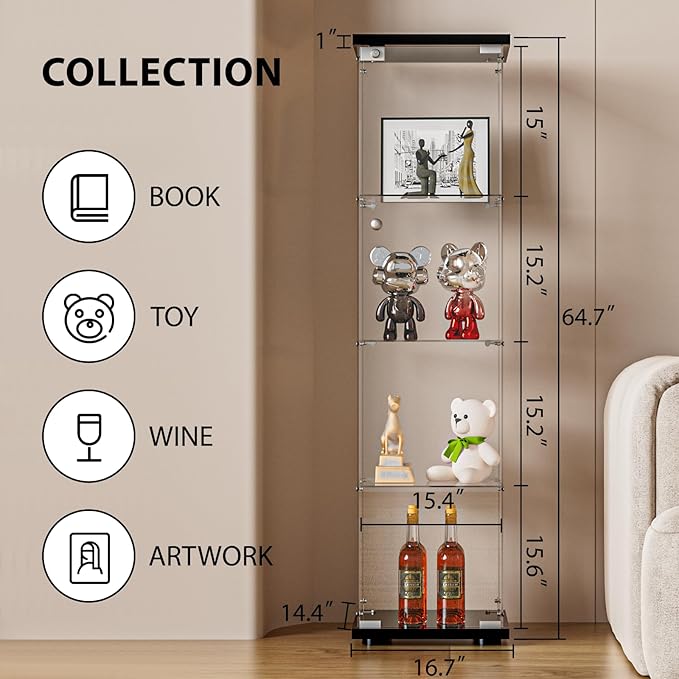 FANYUSHOW Glass Display Cabinet
