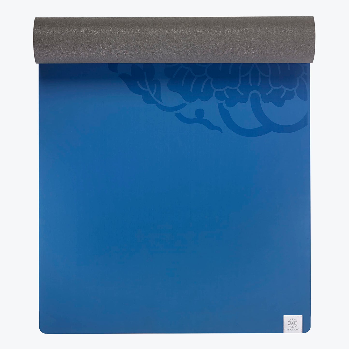Gaiam Dry-Grip Yoga Mat - 5mm Thick Non-Slip Exercise & Fitness Mat for Standard or Hot Yoga, Pilates and Floor Workouts - Cushioned Support, Non-Slip Coat - 68 x 24 Inches