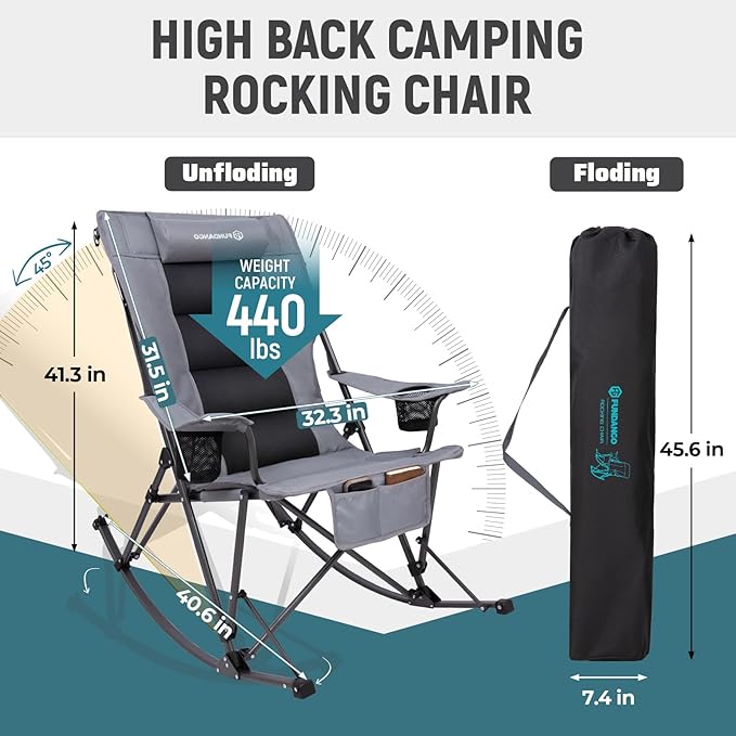 FUNDANGO Oversized Rocking Camping Chair