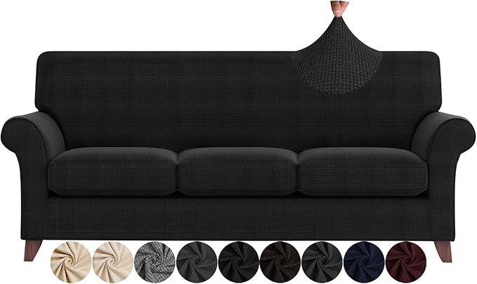 ZNSAYOTX 4 Piece Sofa Covers for Living Room Anti Slip Stretch Couch Covers for