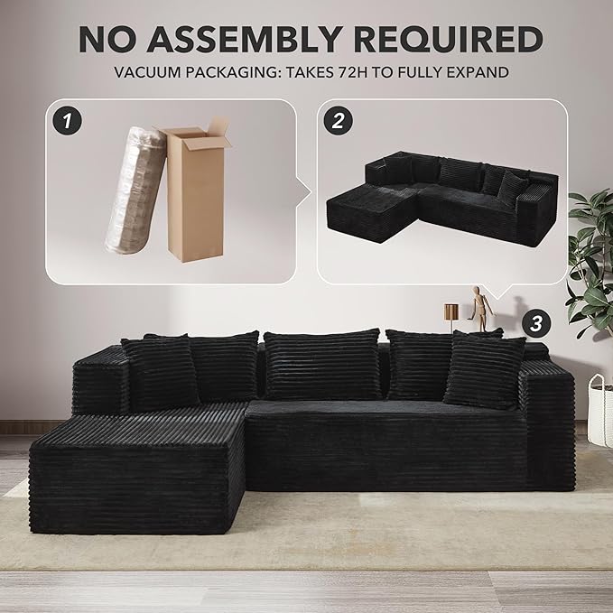 Modular Sectional Sofa Cloud Sectional Couch, Oversized Sofa Sleeper