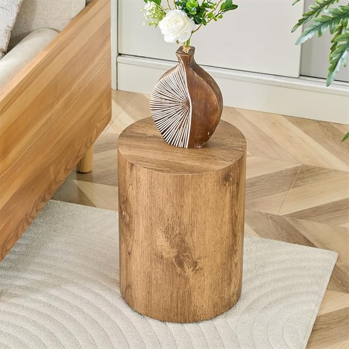 Round Side Table, End Table Living Room Table, Sofa Couch Bedside Table