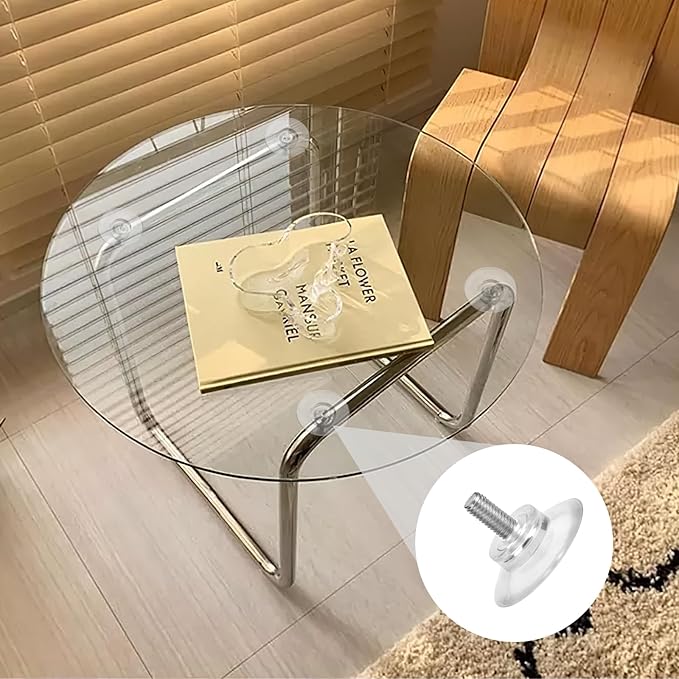 Sankoly 8 Pcs Glass Table Tops Suction Cup 1.3 Inches Strong Suction Cup