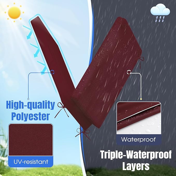 Basic Beyond Chaise Lounge Cushions Outdoor, 3-Layer Waterproof Outdoor