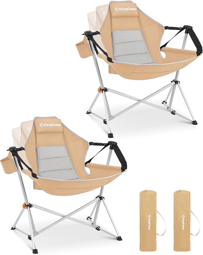 KingCamp Hammock Camping Chair, Swinging Portable Camp Chairs