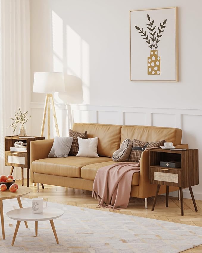 Veegle Nightstand, Modern Bedside Table