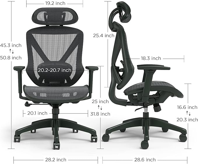 Staples Dexley Ergonomic Task Chair, Lumbar Support, Adjustable Height