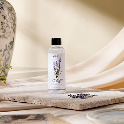 Airkeep Reed Diffuser Oil Refill/Lavender Thyme/3.38oz（100ml/1 Pack/Scented Oil Refill for Reed Diffuser Home Fragrance for Bedroom, Bathroom Office Home Decor